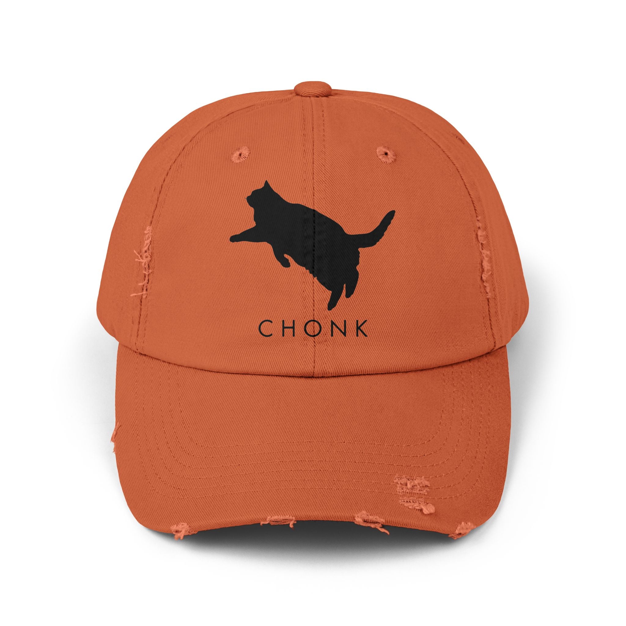 Distressed Cat Lover Cap, Funny Pet Hat for Cat Owners, Adjustable Cap for Summer, Gift for Cat Lovers, Cute Chonk Cap