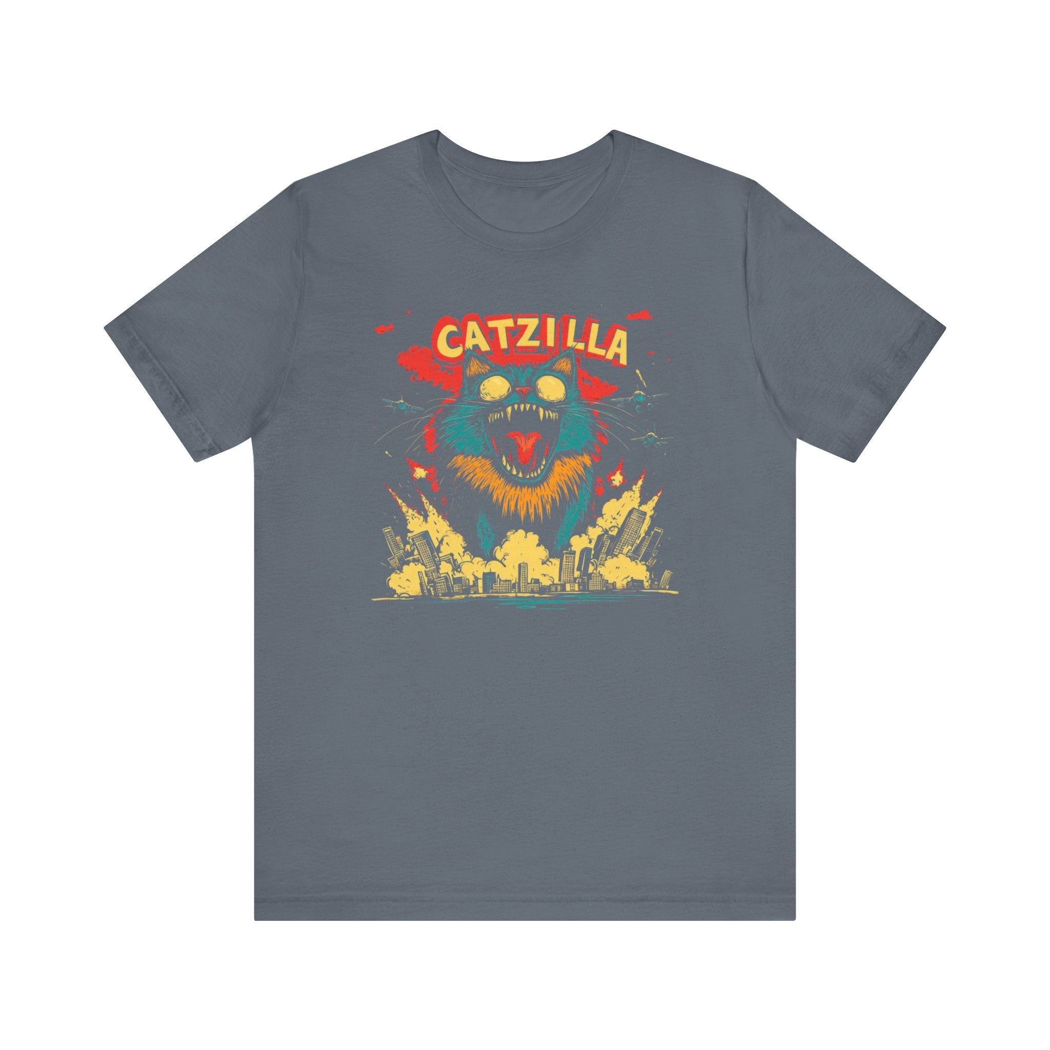 Catzilla City Destroyer T-Shirt Fierce Cat Graphic Design