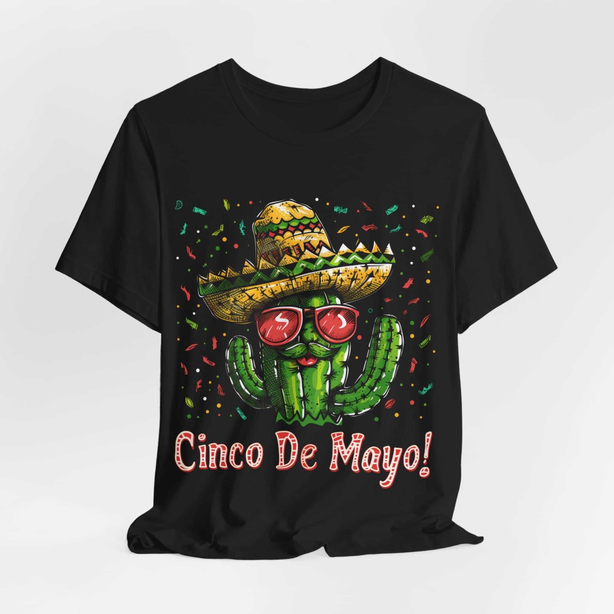 Desert Fiesta - 'Cinco De Mayo!' Cactus Celebration T-Shirt Unisex Jersey Short Sleeve Tee