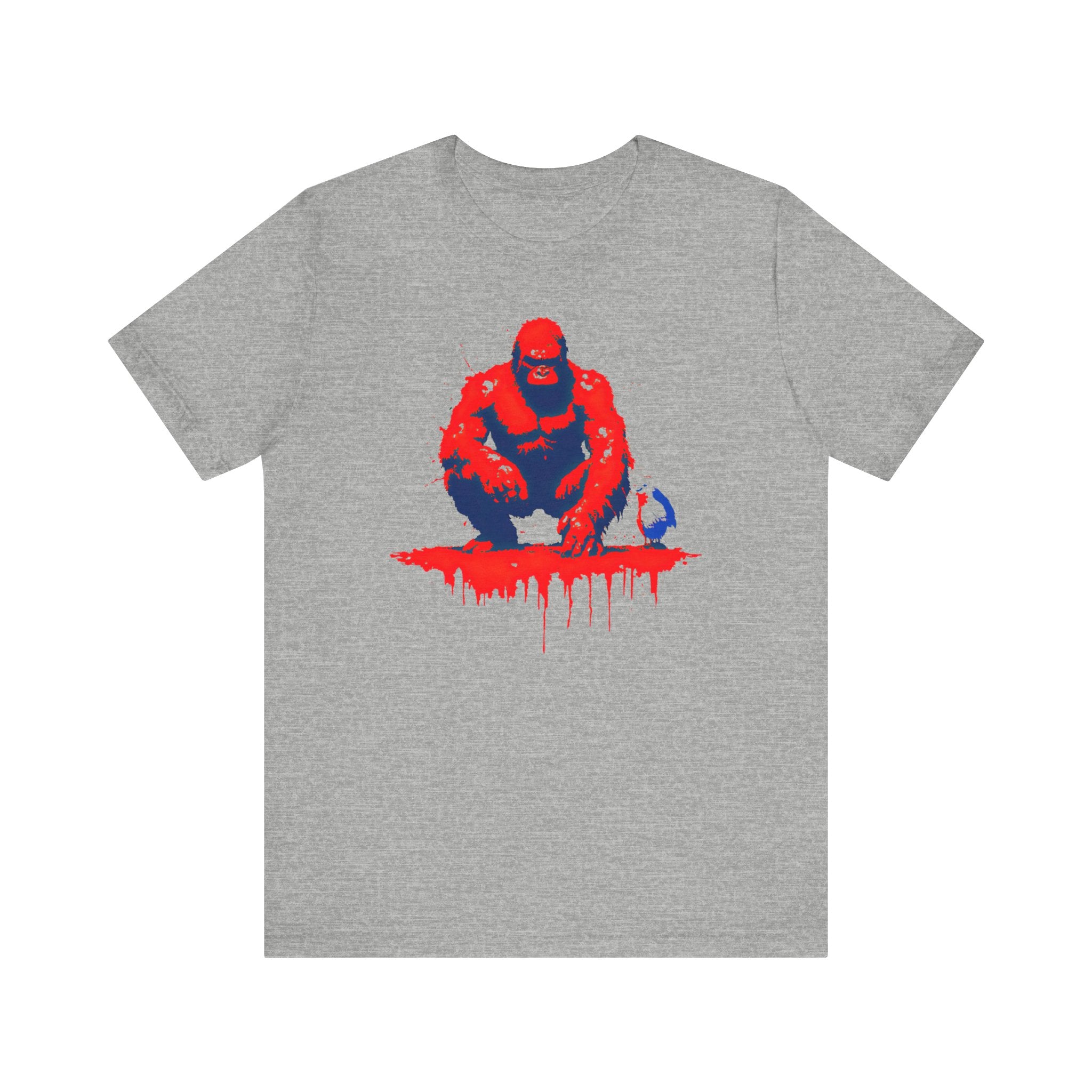 Bold Red Bigfoot T-Shirt Artistic and Unique Design