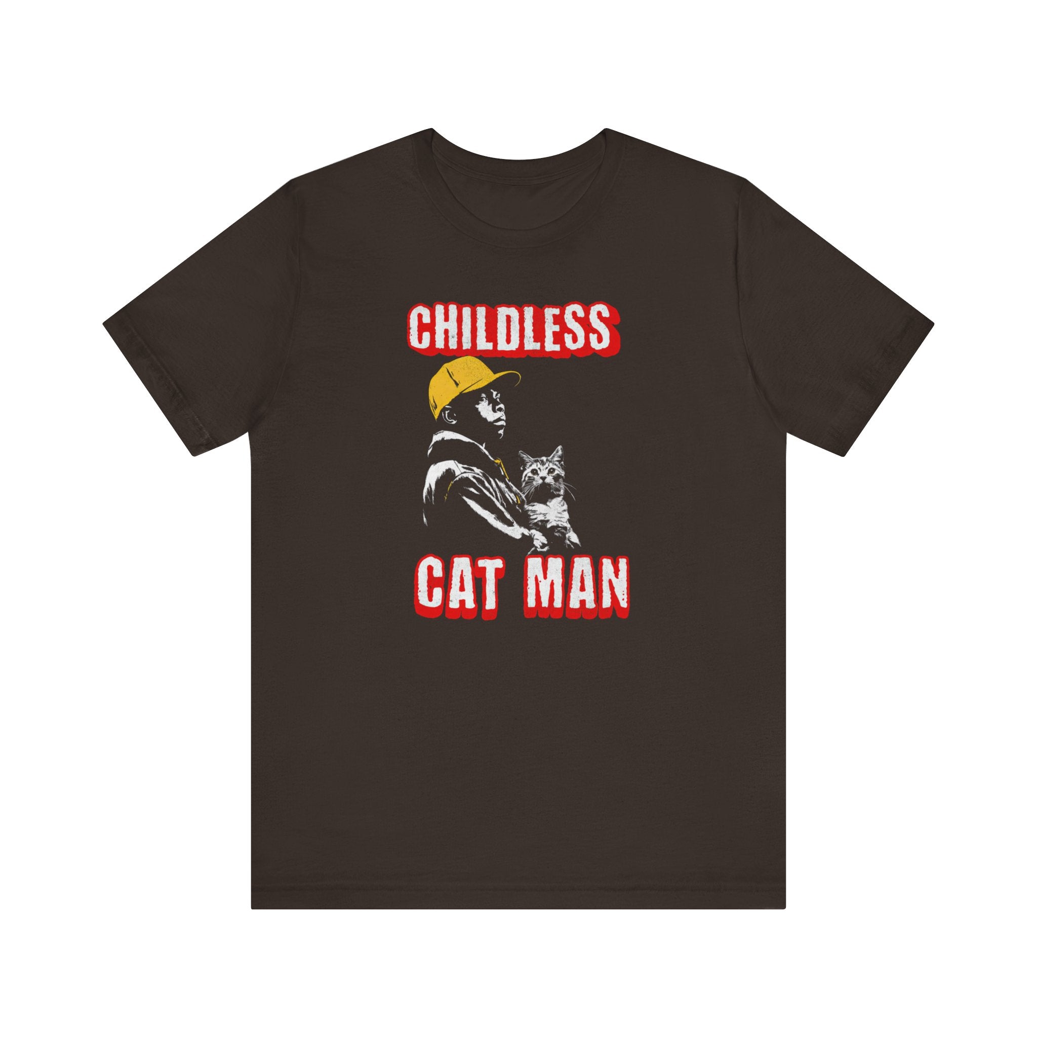 Childless Cat Man T-Shirt Retro Cat Dad Design