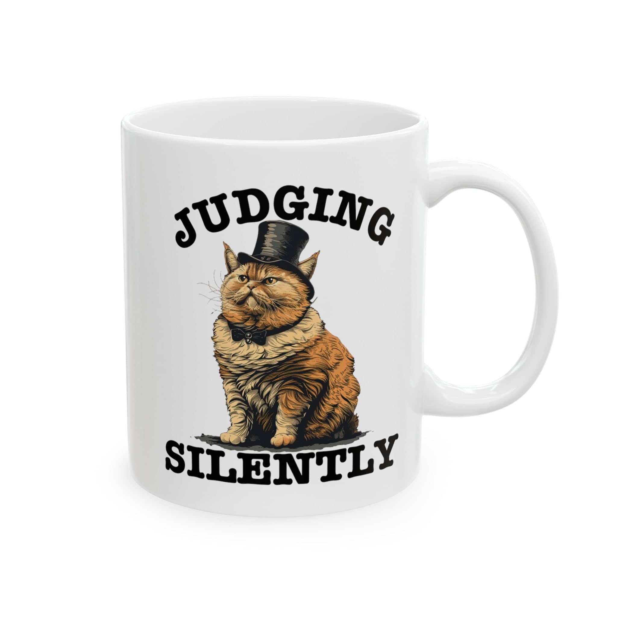 Judging Silently Cat Mug