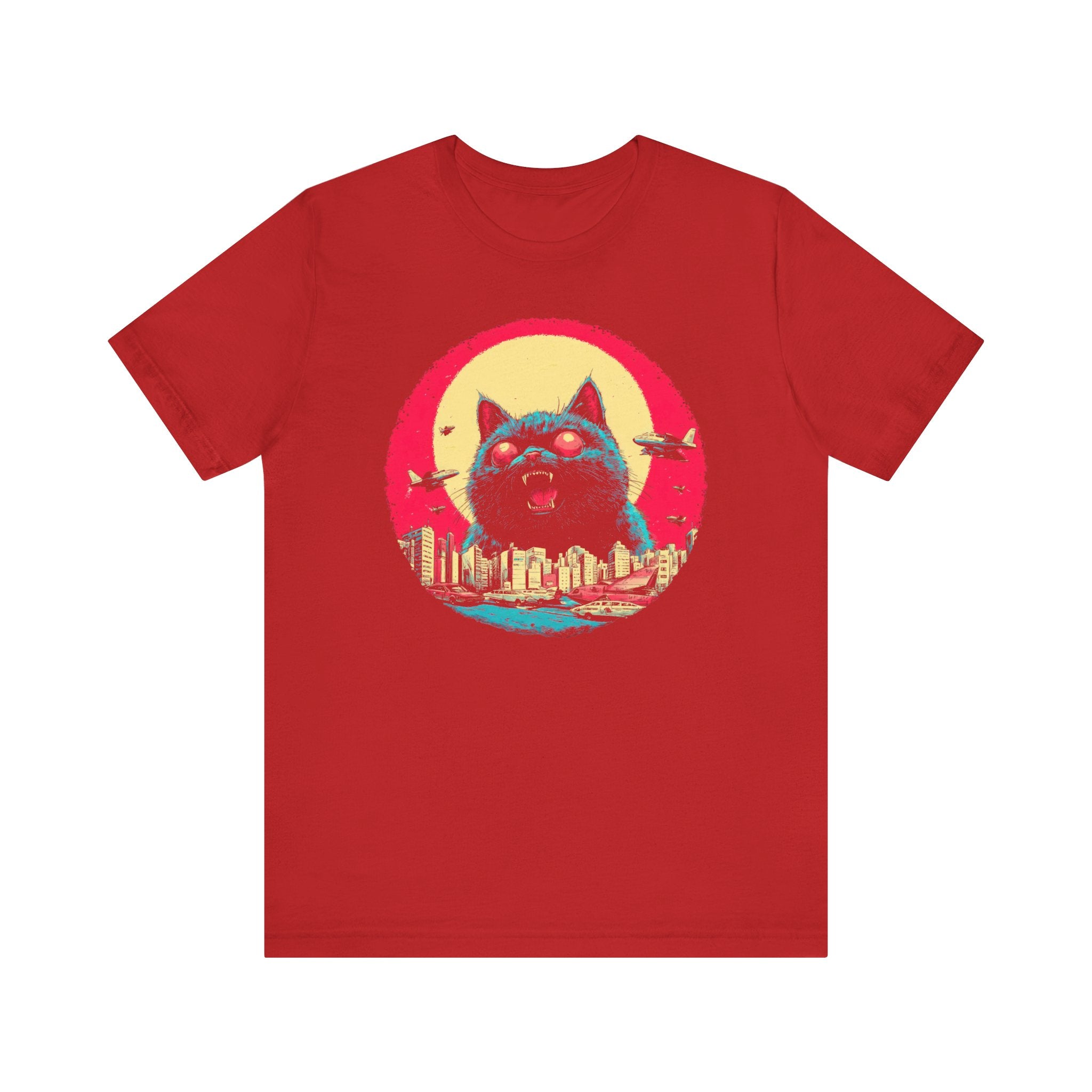 Catzilla Attack T-Shirt Giant Cat Retro City Design