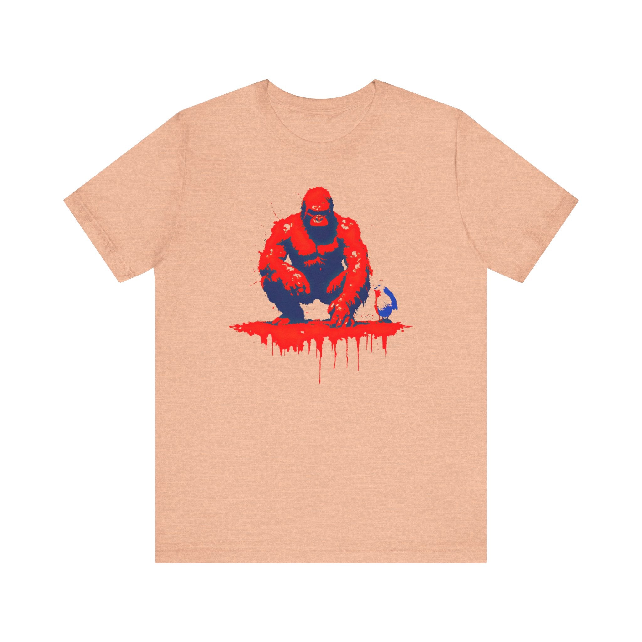 Bold Red Bigfoot T-Shirt Artistic and Unique Design