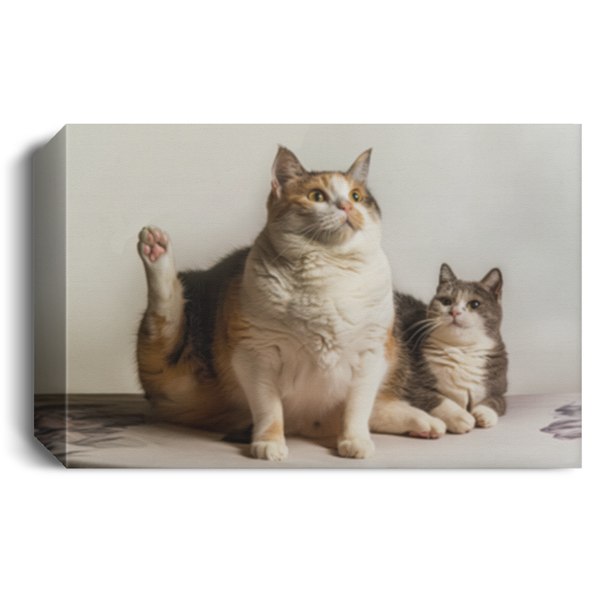 Whiskers & Wisdom - Timeless Feline Elegance Canvas Art Deluxe Landscape Canvas 1.5in Frame