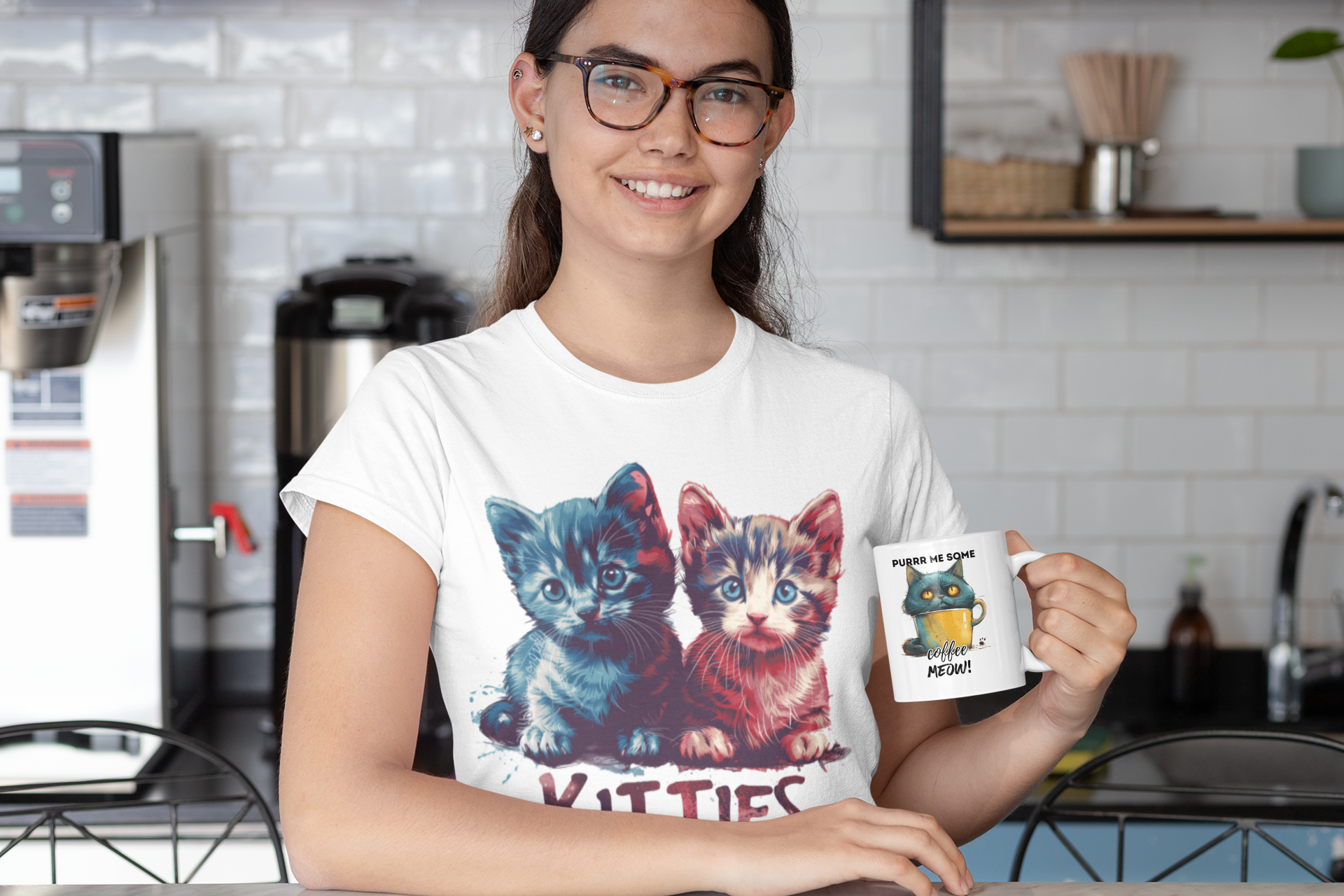 Kitties Ladies' 5.3 oz. T-Shirt
